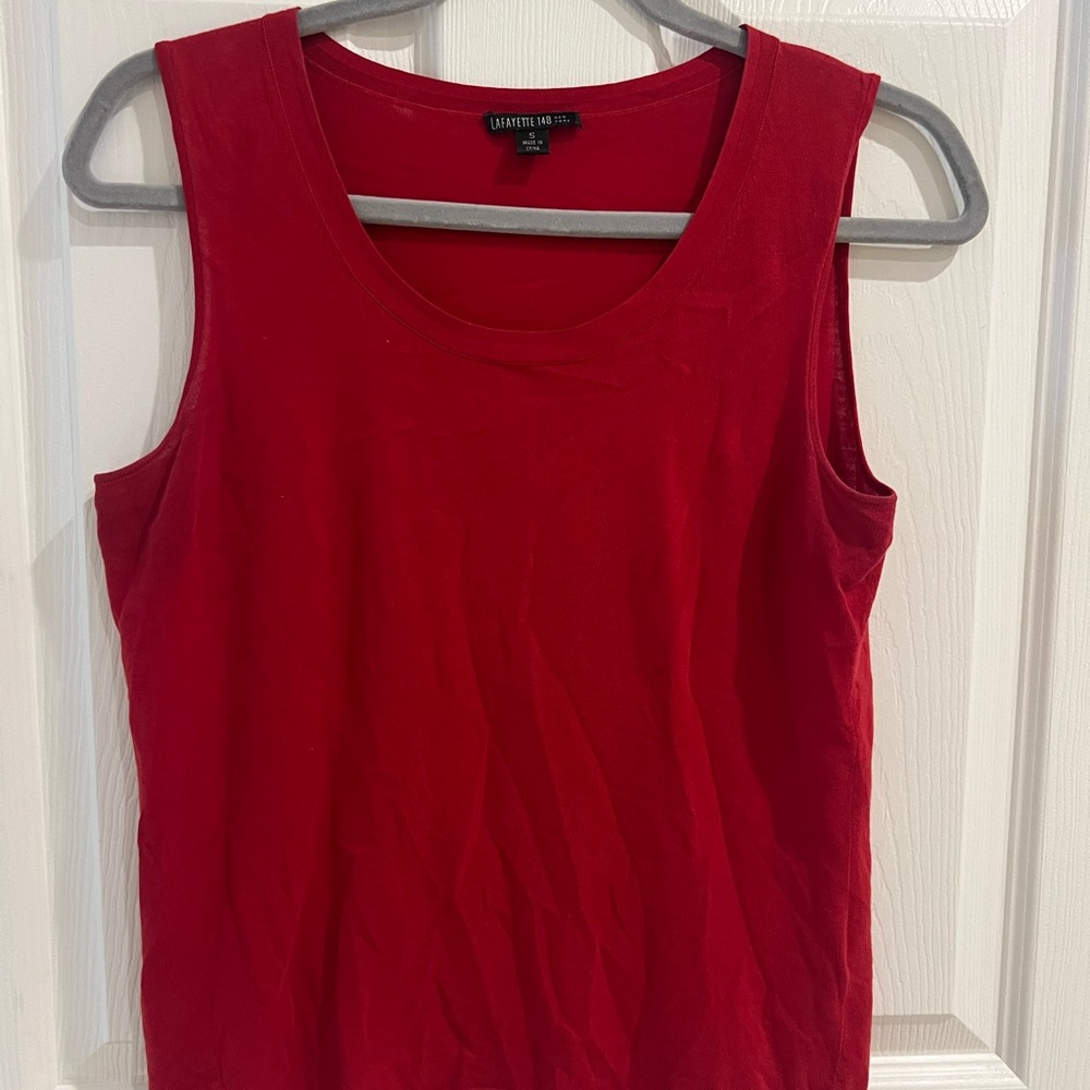 Red Cotton Tank Top